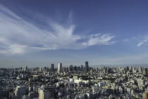 Tokyo central city skyline