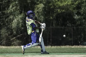 cricket batter driving ball