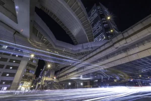 Nishi-Shinjuku Junction light trails