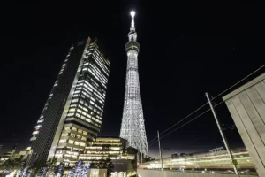 Tokyo Skytree night illuminuated