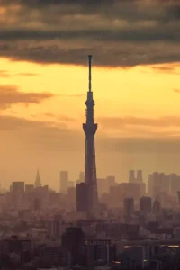 tokyo skytree golden hour sunset